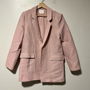 All:Row Blush Pink Textured Blazer Jacket - Women’s Small, Lined, Minimalist